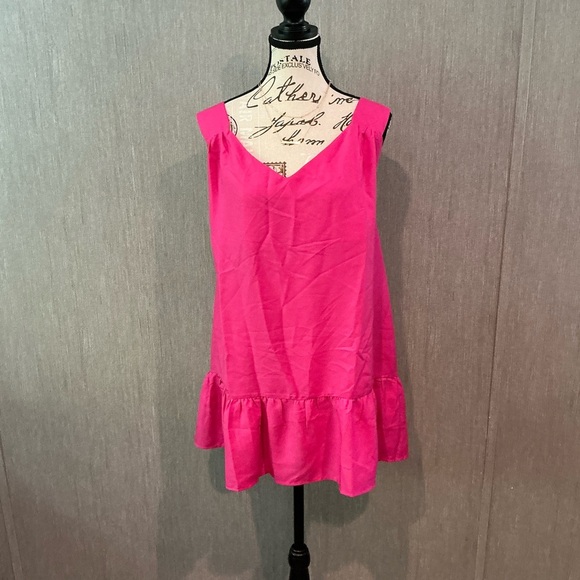 Boohoo Fuchsia Sleeveless Dress Size 16 - Picture 7 of 7